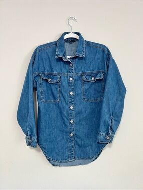 NEXT Classic Denim Button-Down Shirt